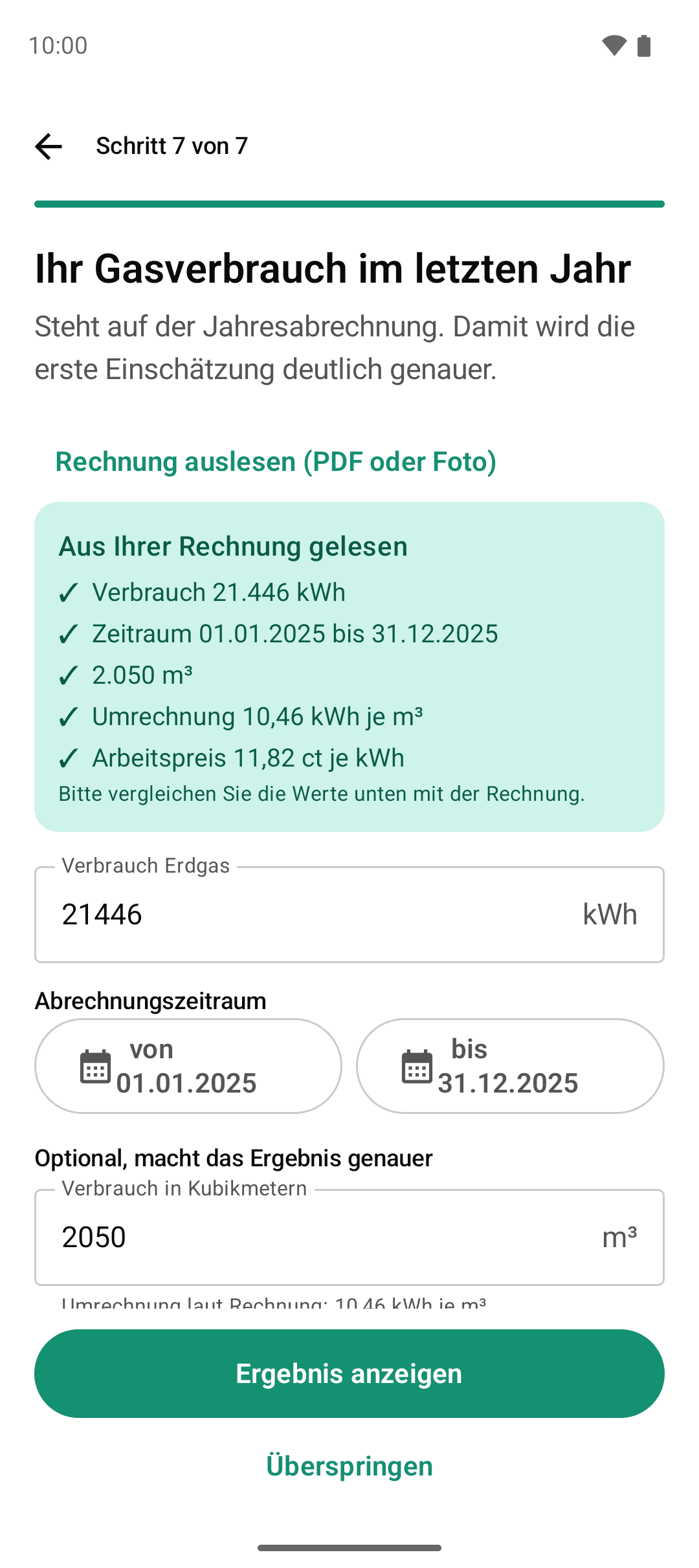 App liest die Gasabrechnung auf dem Handy aus